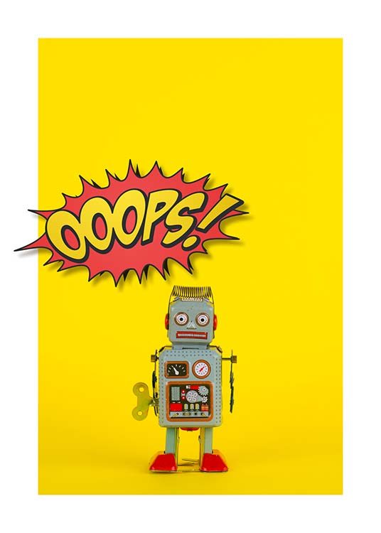 Ooops Robot Affiche / Posters pour enfants chez Desenio AB (2692)