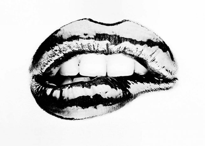 Monochrome Lips Affiche / Mode chez Desenio AB (2974)