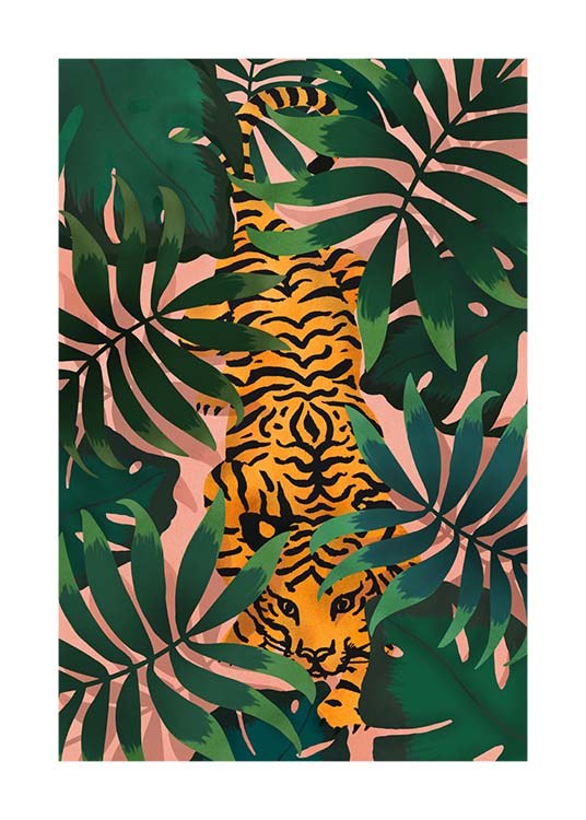 Tiger In Jungle Affiche / Insectes et animaux chez Desenio AB (3147)