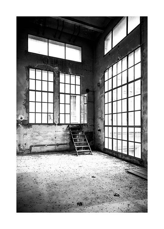 Abandoned Building Affiche / Noir et blanc chez Desenio AB (3290)