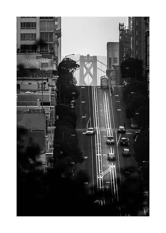 Streets Of San Francisco Affiche / Noir et blanc chez Desenio AB (3361)