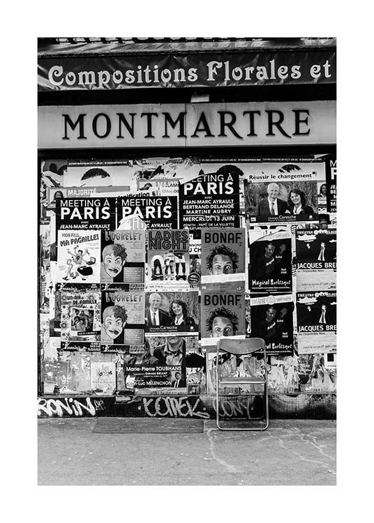 Montmartre Affiche / Noir et blanc chez Desenio AB (3431)