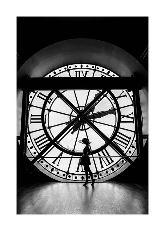 What's The Time? Affiche / Noir et blanc chez Desenio AB (3434)