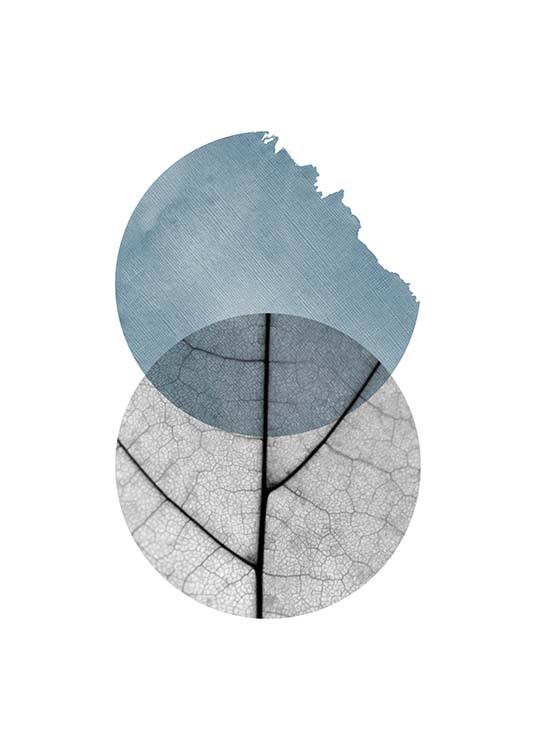 Circle Collage Blue No 2 Affiche / Graphisme chez Desenio AB (3701)
