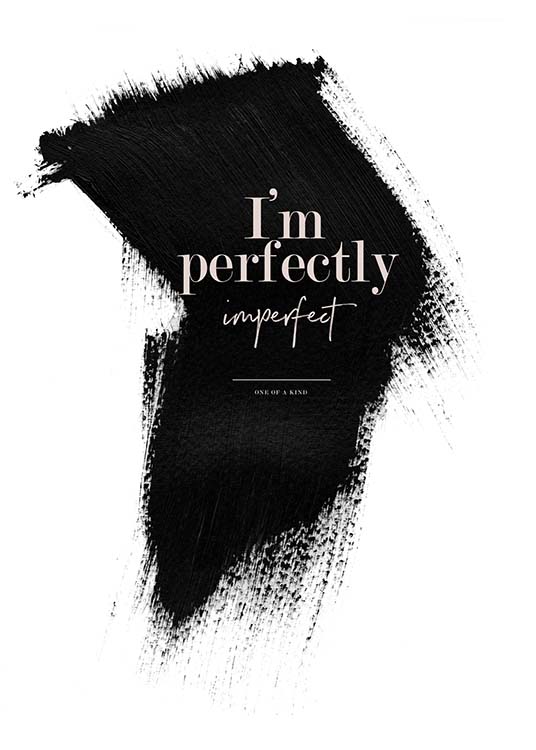 Perfectly Imperfect Affiche / Affiche citation chez Desenio AB (3938)