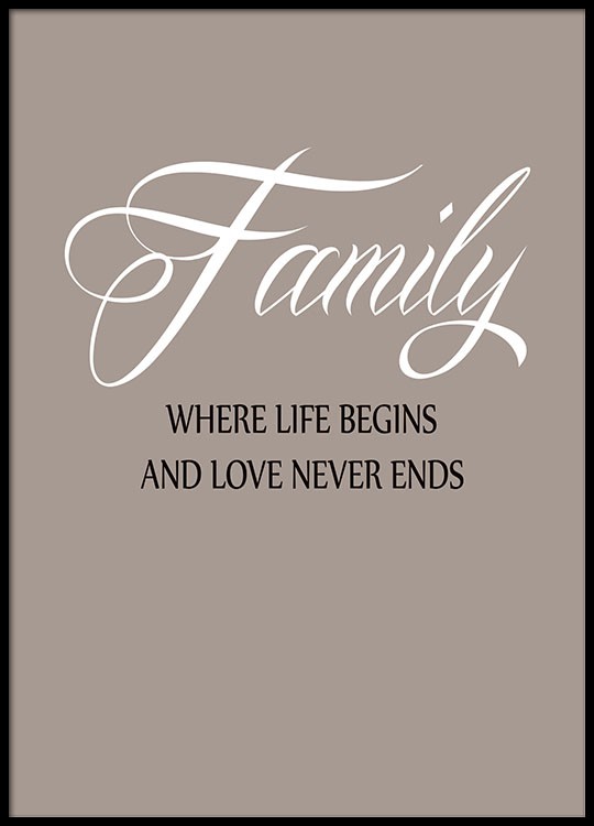 Belle affiche texte avec citation sur le thème de la famille Belle affiche texte avec citation sur le thème de la famille