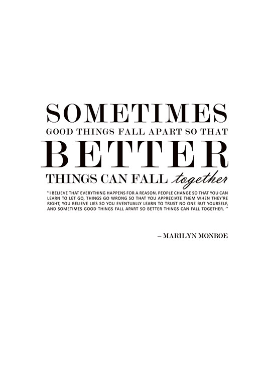 Marilyn Monroe Quote, Poster / Affiche citation chez Desenio AB (7750)