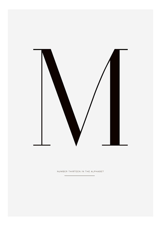 Graphic M, Affiche / Lettres chez Desenio AB (7914)