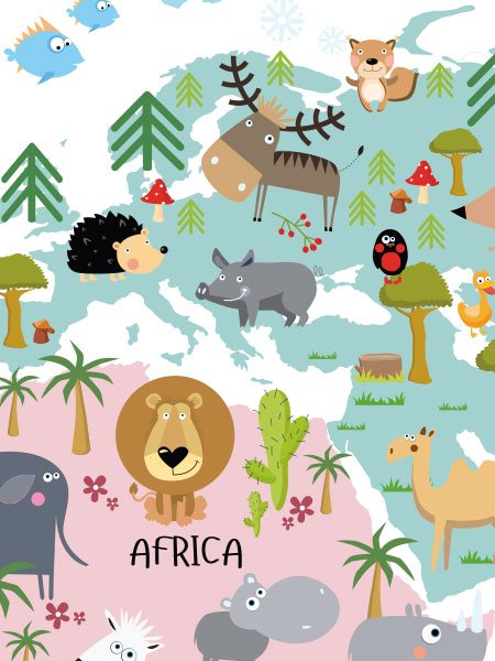 Affiches Pour Enfants Avec Atlas Mondial Desenio Fr