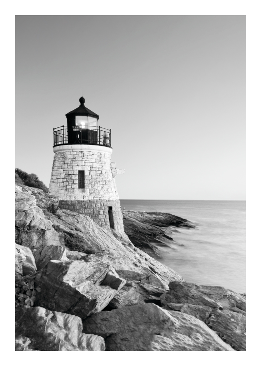 Lighthouse, Affiche / Noir et blanc chez Desenio AB (8163)