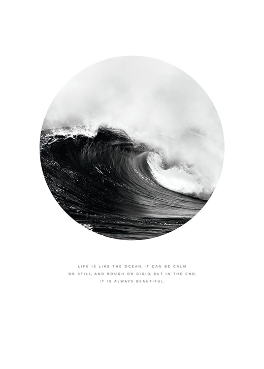 Like The Ocean, Affiche / Affiche citation chez Desenio AB (8217)