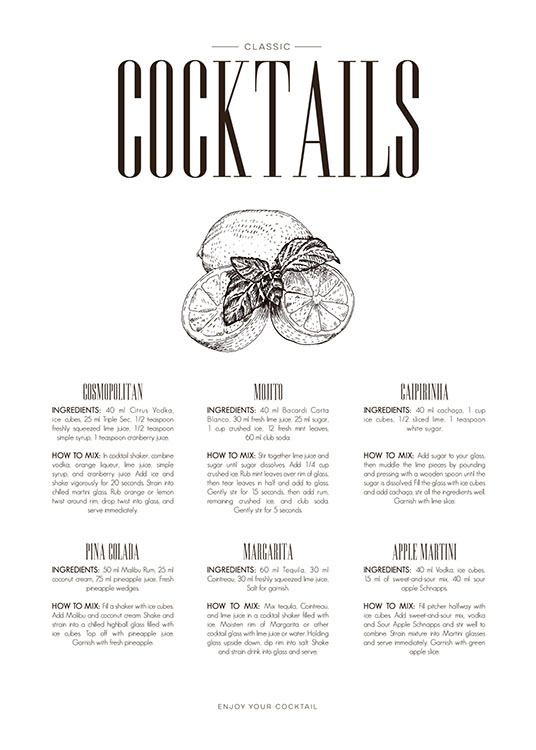 Cocktails, Affiche / Affiches cuisine chez Desenio AB (8227)
