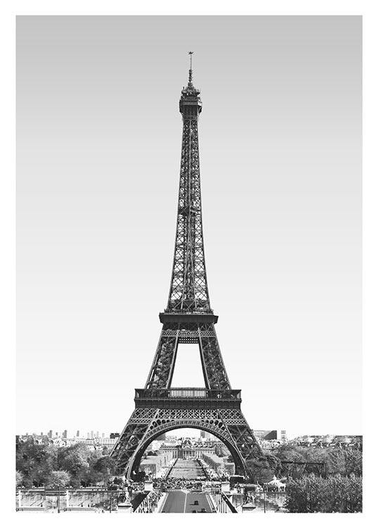 Eiffeltower, Affiche / Noir et blanc chez Desenio AB (8239)