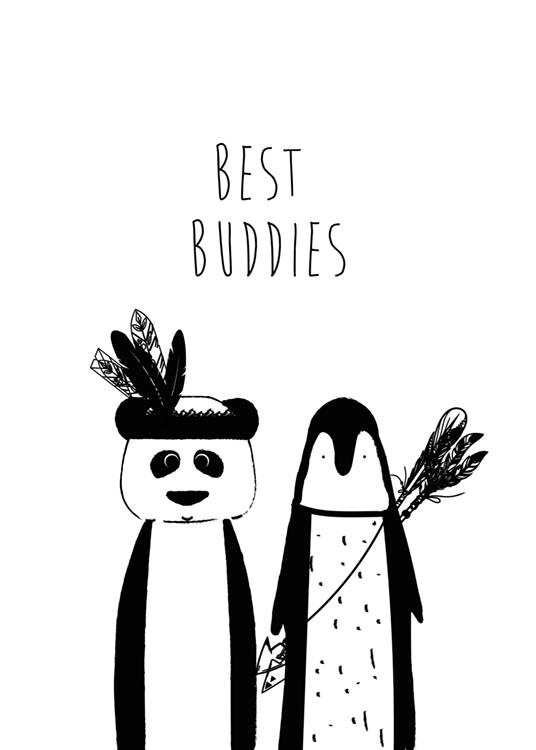 Best Buddies Affiche / Posters pour enfants chez Desenio AB (8876)