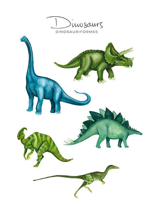 Dinosaurs Affiche / Posters pour enfants chez Desenio AB (8990)