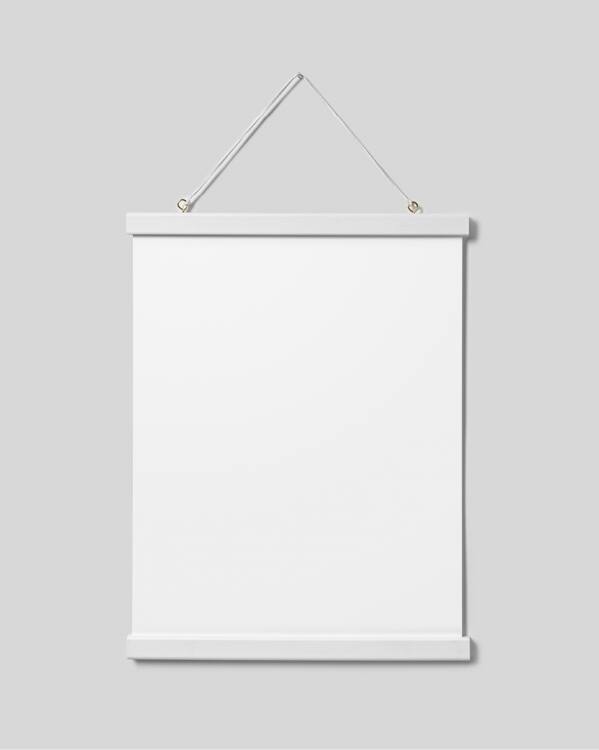  - Porte-affiche blanc avec fixation magnétique, 31 cm