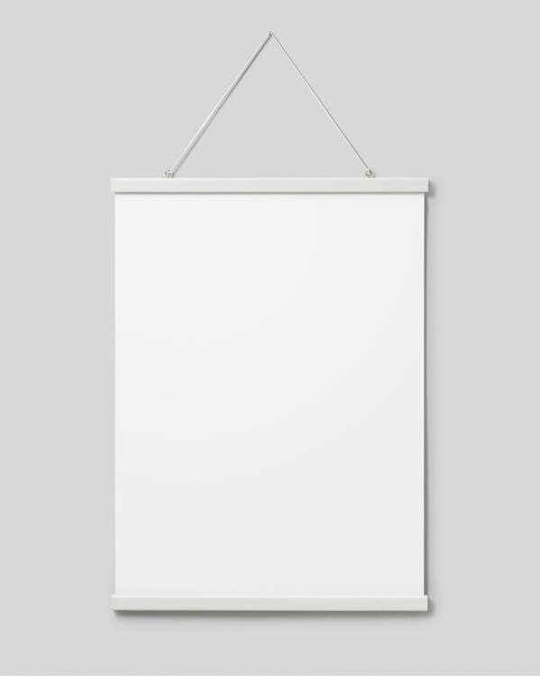  - Porte-affiche blanc avec fixation magnétique, 51 cm