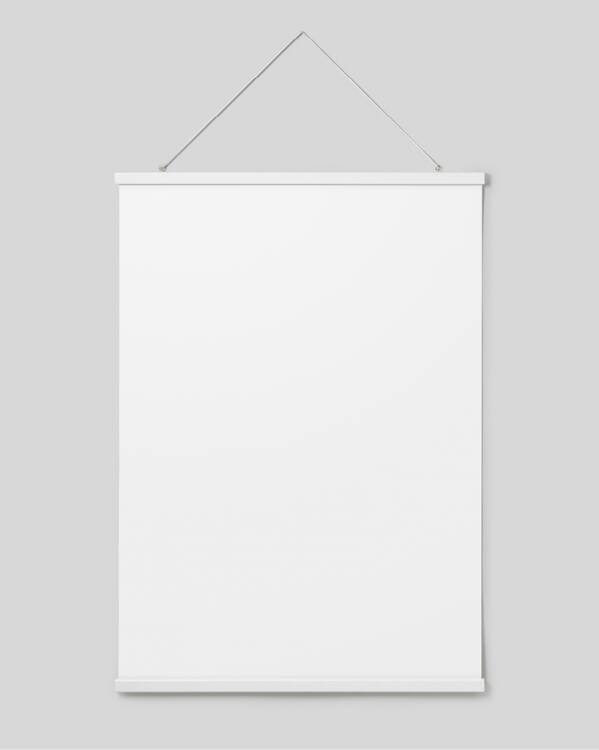  - Porte-affiche blanc avec fixation magnétique, 71 cm