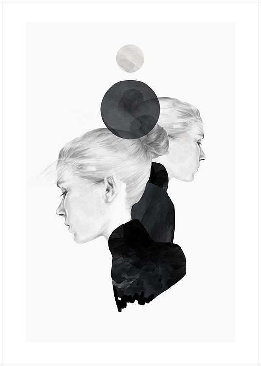 Anna Bülow Black Marble Affiche / Noir et blanc chez Desenio AB (Pre040)