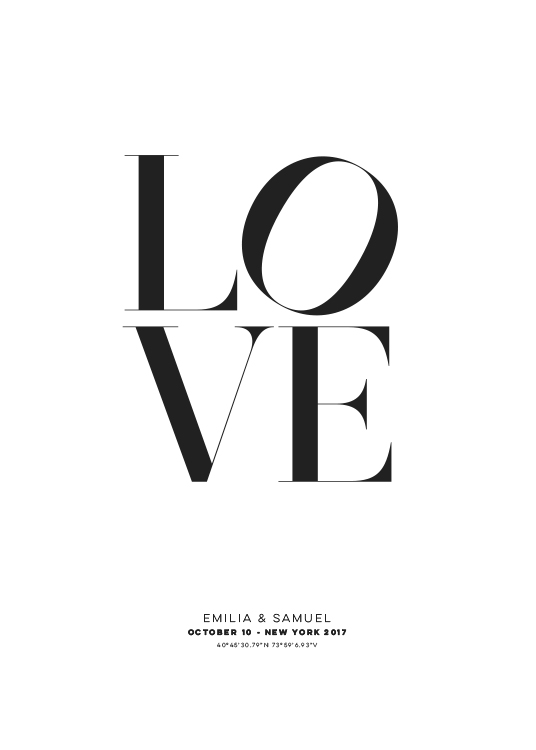 Love Personal Affiche / Typographie chez Desenio AB (pp0010)