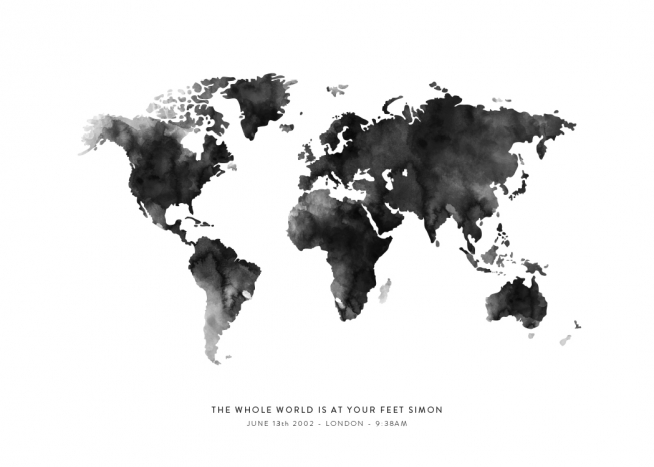 World Map Personal Affiche / Gift Guide chez Desenio AB (pp0026)
