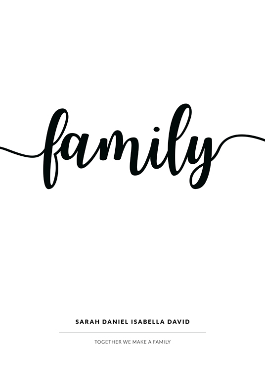 Family Personal Affiche / Typographie chez Desenio AB (pp0241)