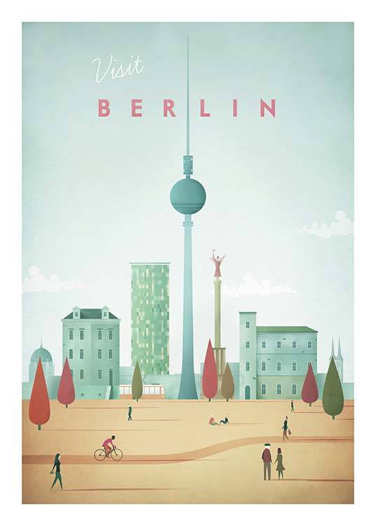 Berlin Travel Affiche / Vintage chez Desenio AB (pre0007)