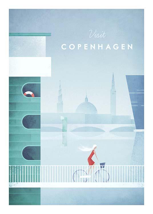 Copenhagen Travel Affiche / Vintage chez Desenio AB (pre0009)