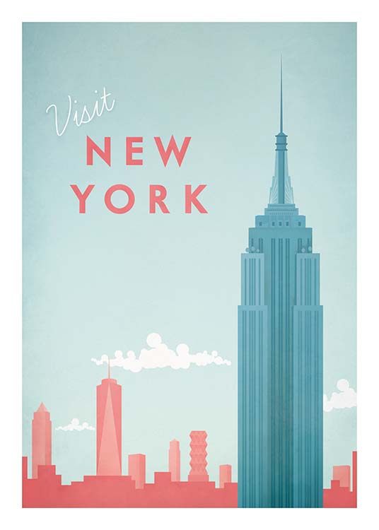 New York Travel Affiche / Vintage chez Desenio AB (pre0011)