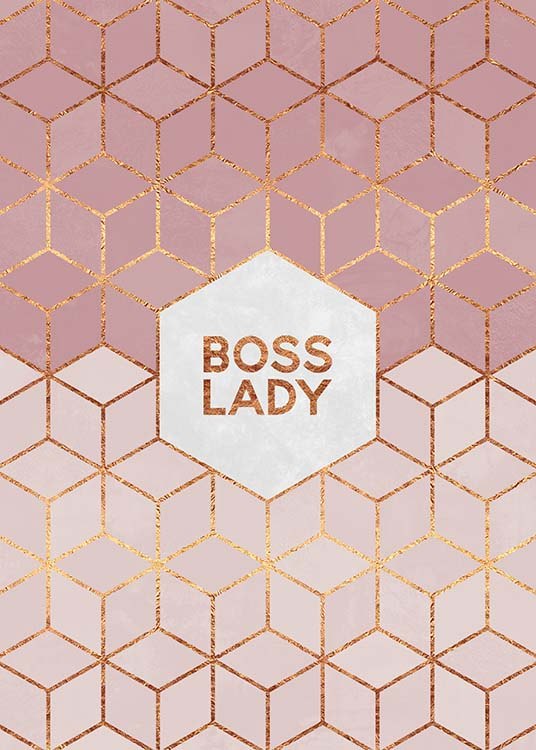 Boss Lady Affiche / Affiche citation chez Desenio AB (pre0015)