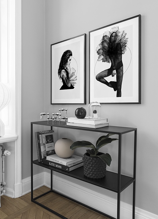 Illustrations modernes noir et blanc