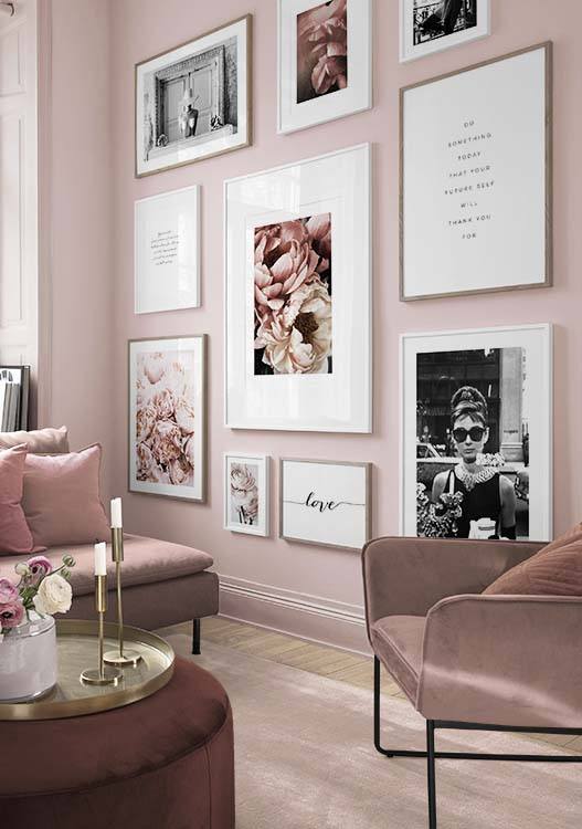 Chambre rose romantique