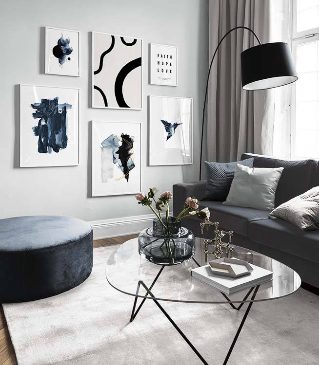 Tons gris-bleu