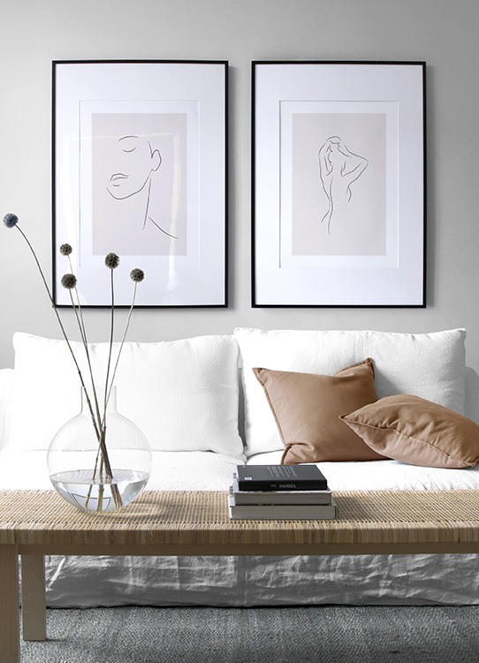 Beige line art perfect pair