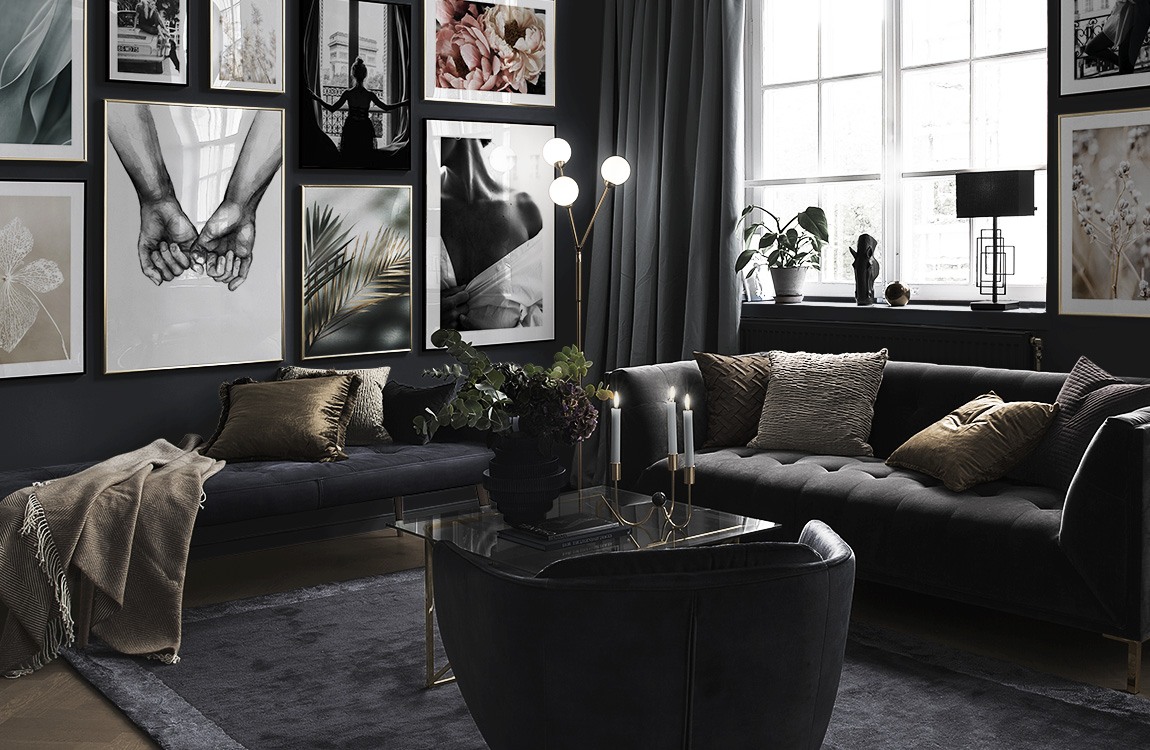 Déco photo et botanique dans salon