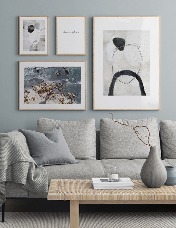 Harmonie bleue et graphique
